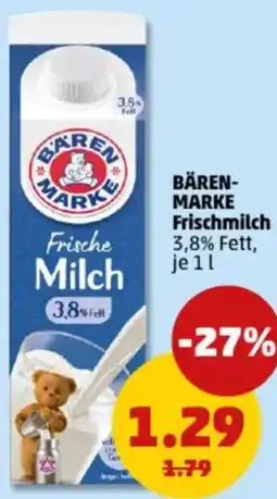 PENNY BÄRENMARKE Frischmilch Angebot
