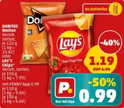 PENNY DORITOS Nachos oder LAY'S Chips Angebot