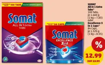 PENNY SOMAT All in 1 Extra Tabs oder Excellence 3 in 1 Caps Angebot