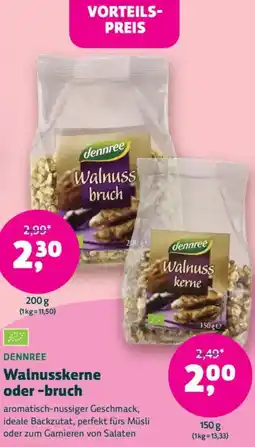 Biomarkt DENNREE Walnusskerne oder -bruch Angebot