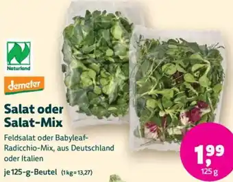 Biomarkt demeter Salat oder Salat-Mix Angebot