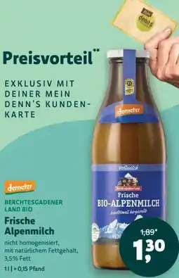 Biomarkt demeter BERCHTESGADENER LAND BIO Frische Alpenmilch Angebot