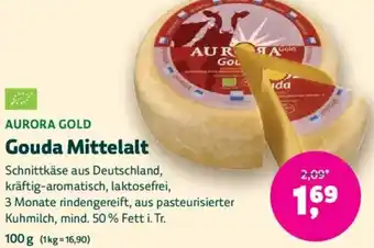 Biomarkt AURORA GOLD Gouda Mittelalt Angebot