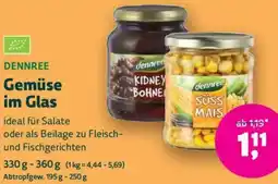 Biomarkt DENNREE Gemüse im Glas Angebot