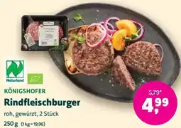 Biomarkt KÖNIGSHOFER Rindfleischburger Angebot