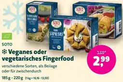 Biomarkt SOTO Veganes oder vegetarisches Fingerfood Angebot