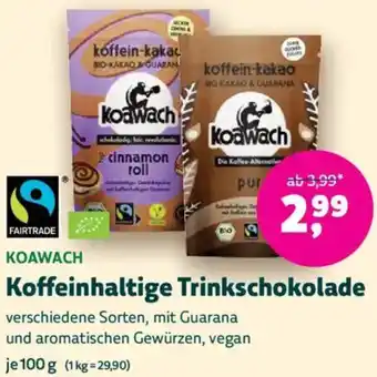Biomarkt KOAWACH Koffeinhaltige Trinkschokolade Angebot