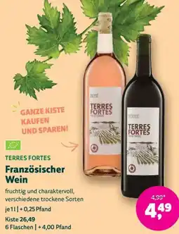 Biomarkt TERRES FORTES Französischer Wein Angebot