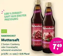 Biomarkt RABENHORST Muttersaft Angebot
