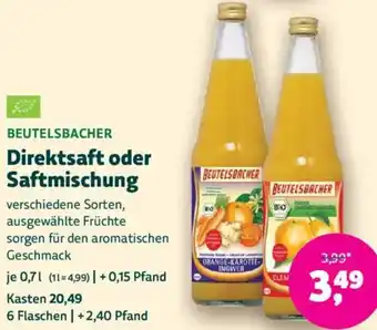 Biomarkt BEUTELSBACHER Direktsaft oder Saftmischung Angebot