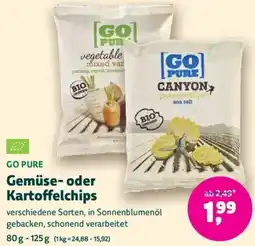 Biomarkt GO PURE Gemüse- oder Kartoffelchips Angebot