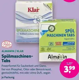Biomarkt ALMAWIN/ /KLAR Spülmaschinen Tabs Angebot