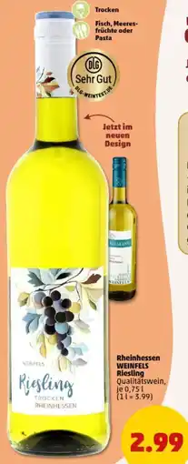 PENNY Rheinhessen WEINFELS Riesling Angebot