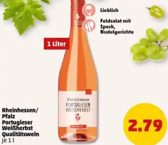 PENNY Rheinhessen/ Pfalz Portugieser Weißherbst Qualitätswein Angebot