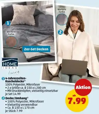 PENNY HOME IDEAS Living 4-Jahreszeiten Kuscheldecke Angebot