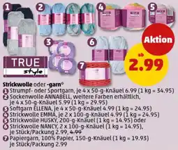 PENNY TRUE style Strickwolle oder -garn Angebot