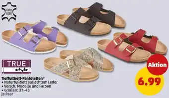 PENNY TRUE style Tieffußbett-Pantoletten Angebot