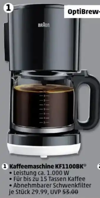 PENNY BRAUN Kaffeemaschine KF1100BK Angebot