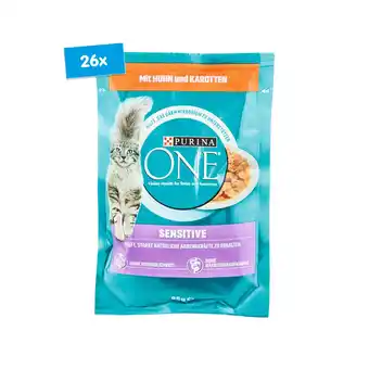 Netto Marken-Discount PURINA One Sensitive Katzennassfutter mit Huhn und Karotten 85 g, 26er Pack Angebot