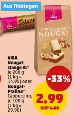 PENNY VIBA Nougatstange XL oder Nougat Praline Angebot