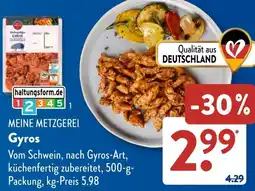 Aldi Süd MEINE METZGEREI Gyros Angebot