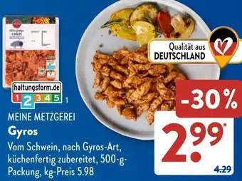Aldi Süd MEINE METZGEREI Gyros Angebot