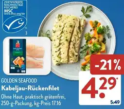 Aldi Süd GOLDEN SEAFOOD Kabeljau-Rückenfilet Angebot