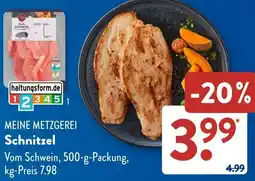 Aldi Süd MEINE METZGEREI Schnitzel Angebot
