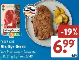 Aldi Süd FAIR & GUT Rib-Eye-Steak Angebot