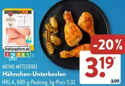 Aldi Süd MEINE METZGEREI Hähnchen-Unterkeulen Angebot