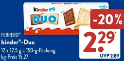 Aldi Süd FERRERO kinder Duo Angebot