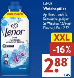 Aldi Süd LENOR Weichspüler Angebot