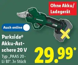 Lidl Parkside Akku-Astschere 20 V Angebot