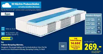 Lidl fan 7-Zonen-Boxspring-Matratze Angebot