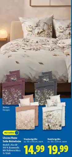 Lidl Livarno Home Satin-Bettwäsche Angebot