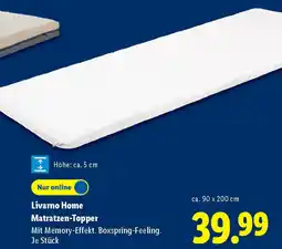 Lidl Livarno Home Matratzen-Topper Angebot