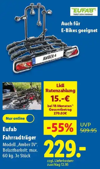 Lidl Eufab Fahrradträger Angebot