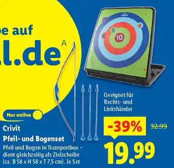 Lidl Crivit Pfeil- und Bogenset Angebot