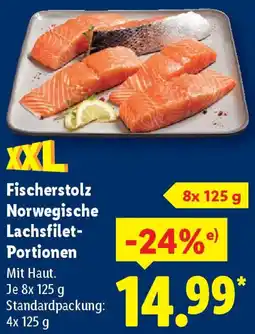 Lidl Fischerstolz Norwegische Lachsfilet Portionen Angebot