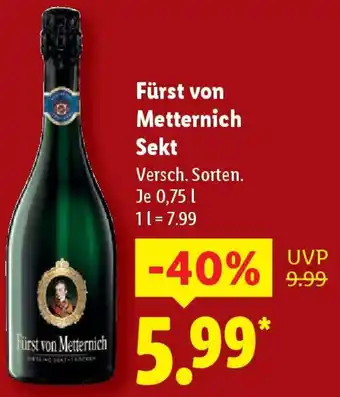 Lidl Fürst von Metternich Sekt Angebot