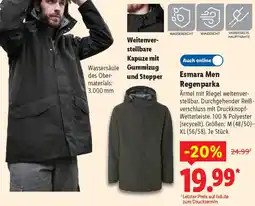 Lidl Esmara Men Regenparka Angebot