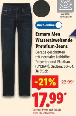 Lidl Esmara Men Wasserabweisende Premium-Jeans Angebot