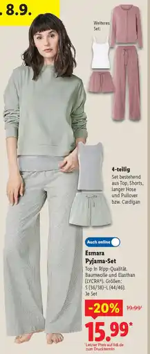 Lidl Esmara Pyjama-Set Angebot