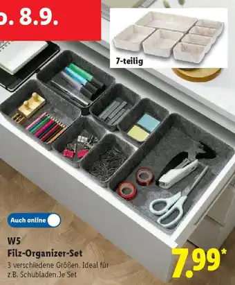 Lidl W5 Filz-Organizer-Set Angebot