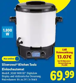 Lidl Silvercrest Kitchen Tools Einkochautomat Angebot