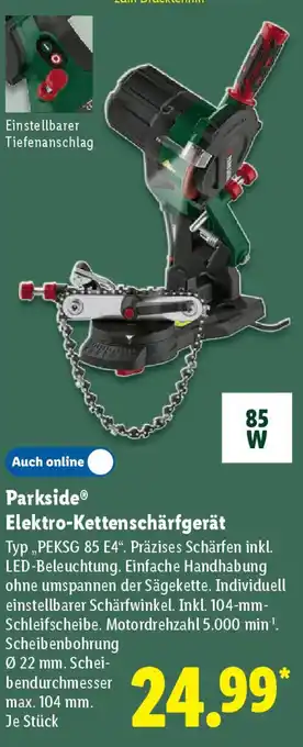 Lidl Parkside Elektro-Kettenschärfgerät Angebot