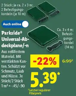 Lidl Parkside Universal-Abdeckplane/-n Angebot