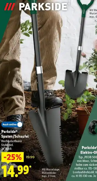 Lidl Parkside Spaten/Schaufel Angebot