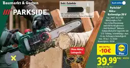 Lidl Parkside Akku Kettensäge 20 V Angebot