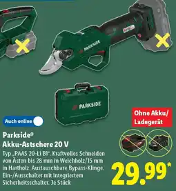 Lidl Parkside Akku-Astschere 20 V Angebot